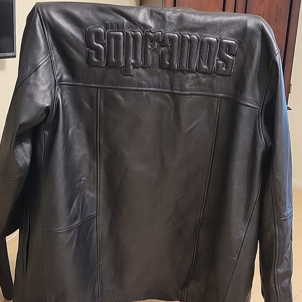 HBO Sopranos Wilson Black Leather Jacket